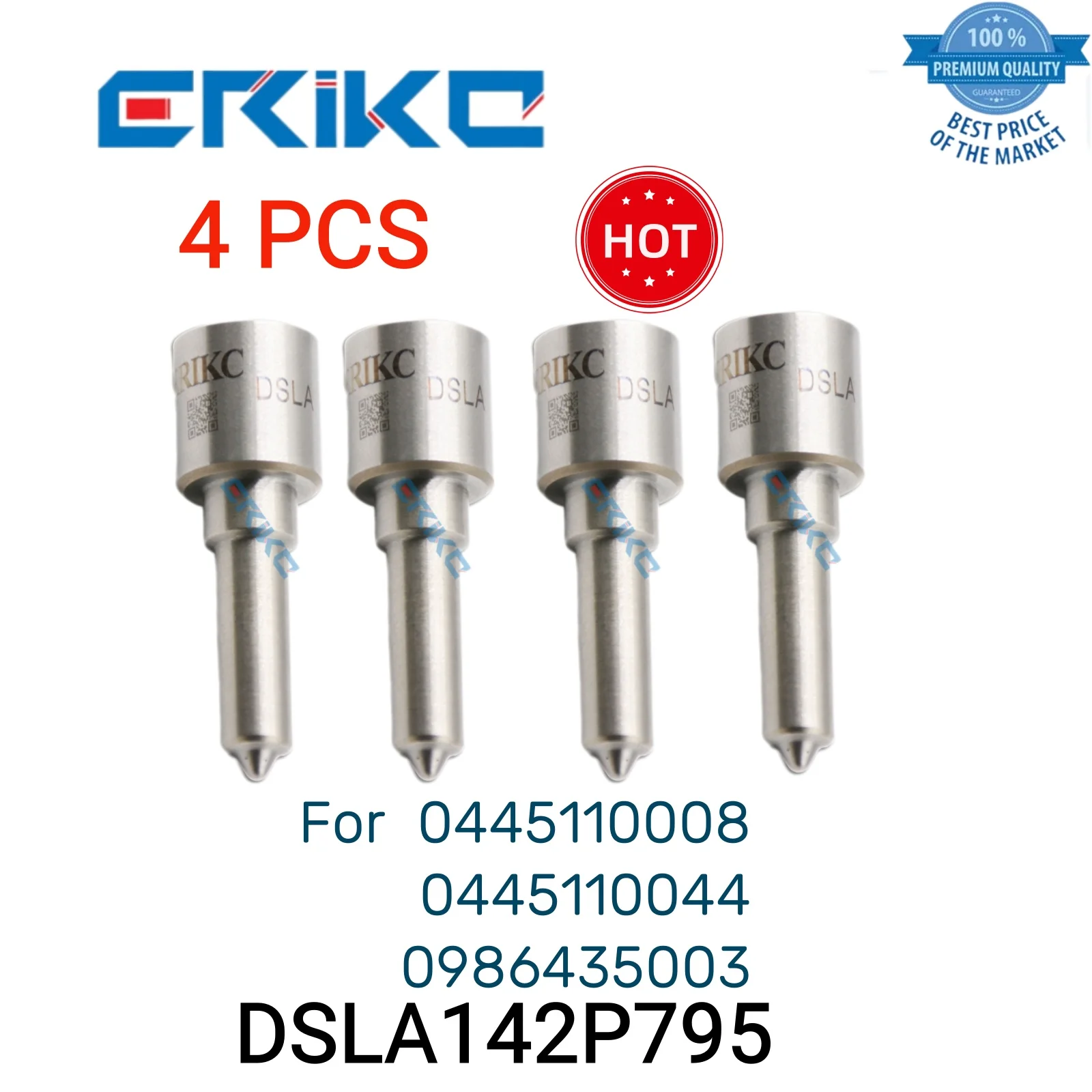 

4 PCS DSLA142P795 Fuel Injector Nozzle DSLA 142 P 795 Injection Nozzle DSLA 142P795 Jet Spray fit for 0445110008 044 0986435003