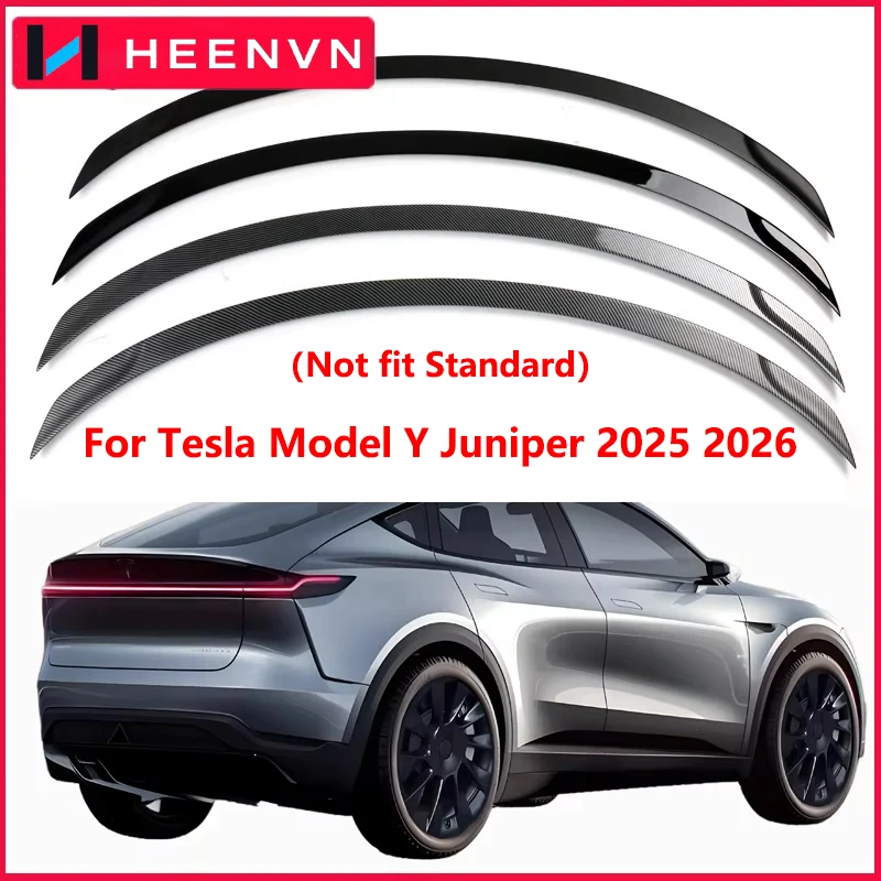 Heenvn Spoiler für Tesla Model Y Juniper 2025 2026 Spoiler ABS Carbon Hochleistungs-Kofferraumflügel Auto-Modifikationszubehör