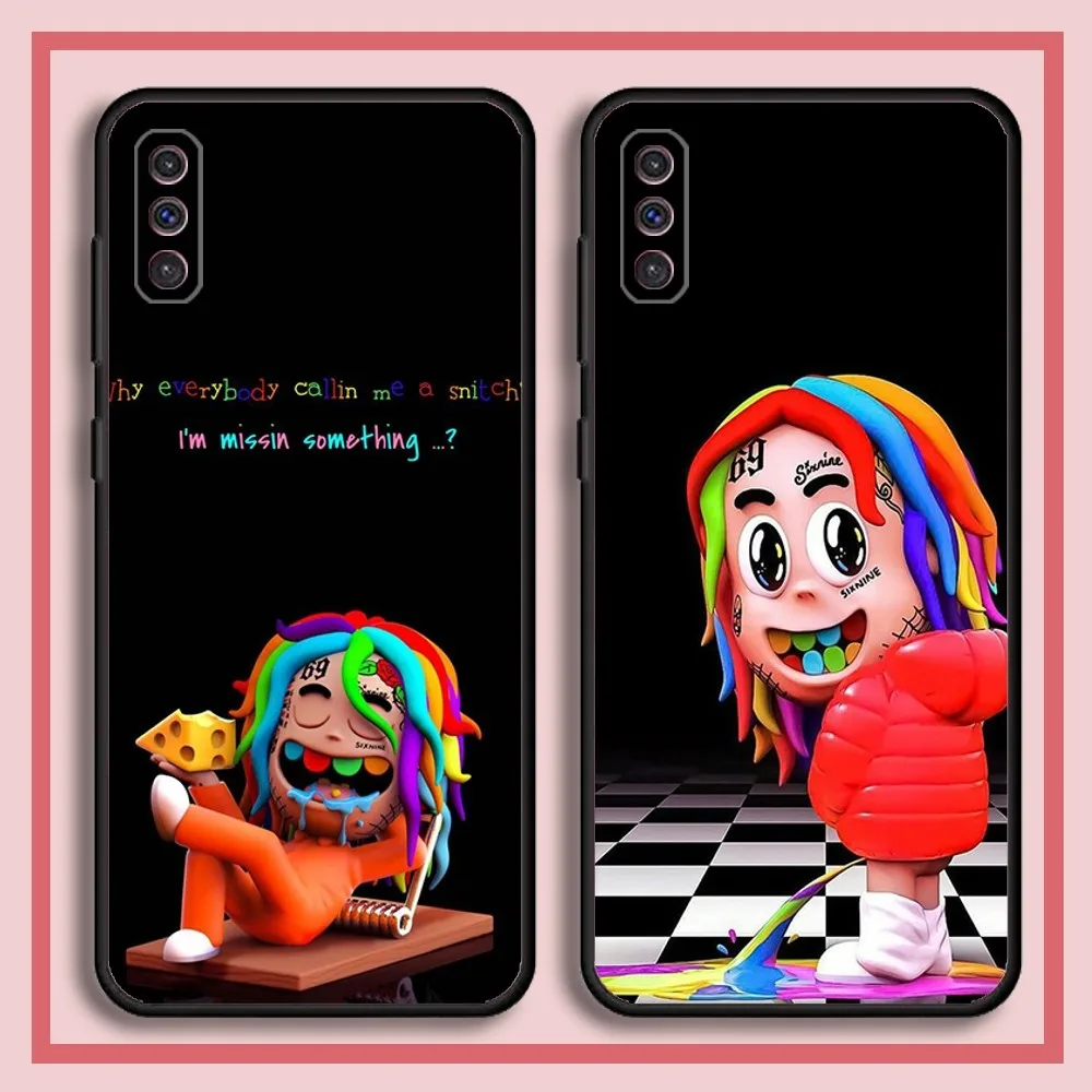 6ix9ine Tekashi69 Rapper Phone Case For Samsung S23,23,22,30,21,10,9,Note20 Ultra,Lite,Ultra,5G,Plus,FE,Black Soft Case