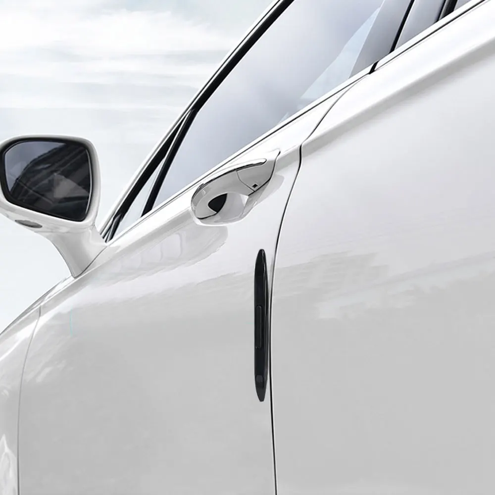 2Pcs Car Door Edge Airbag Anti-collision Anti-static Silicone Car Side Protection Guards Rear View Mirror Protection Strip