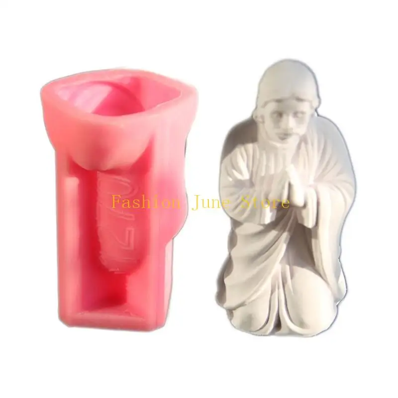 N5KA 3Pieces Easy Use Silicone Molds Heart Statues Bead Holders Molds Portable Feature Crafters Unique Applications Gifts