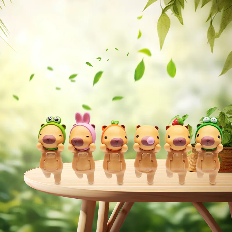 New Capybara Small Animal Figurine Cute Ornaments Doll Mini Figures Mystery Box Children Gift Blind Box