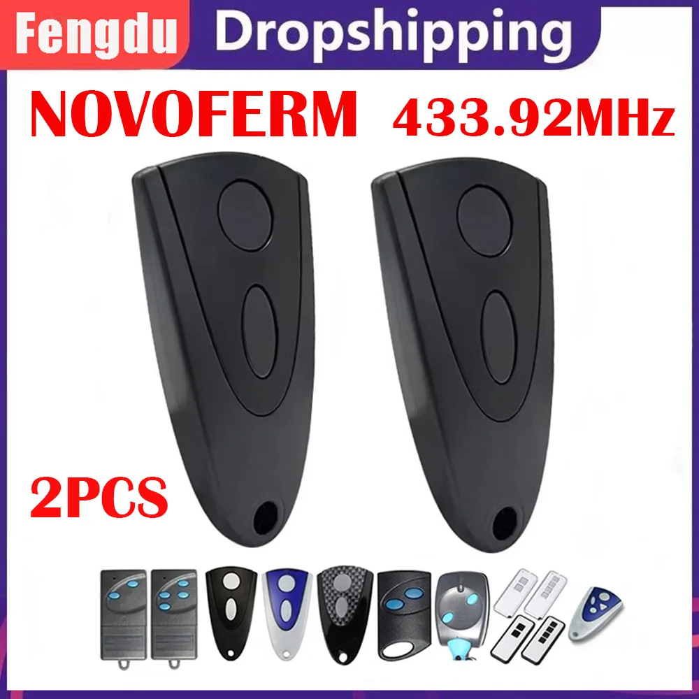 Remote Control Garage Door Opener 433.92MHz 2PCS NOVOTRON 502 MAX43-2 MINI-NOVOTRON 522 MINI-NOVOTRON 524