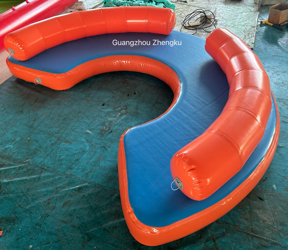 منصة قاعدة قابلة للنفخ على شكل جزيرة عائمة للمياه في الصيف لقضاء عطلة الحفلات #4