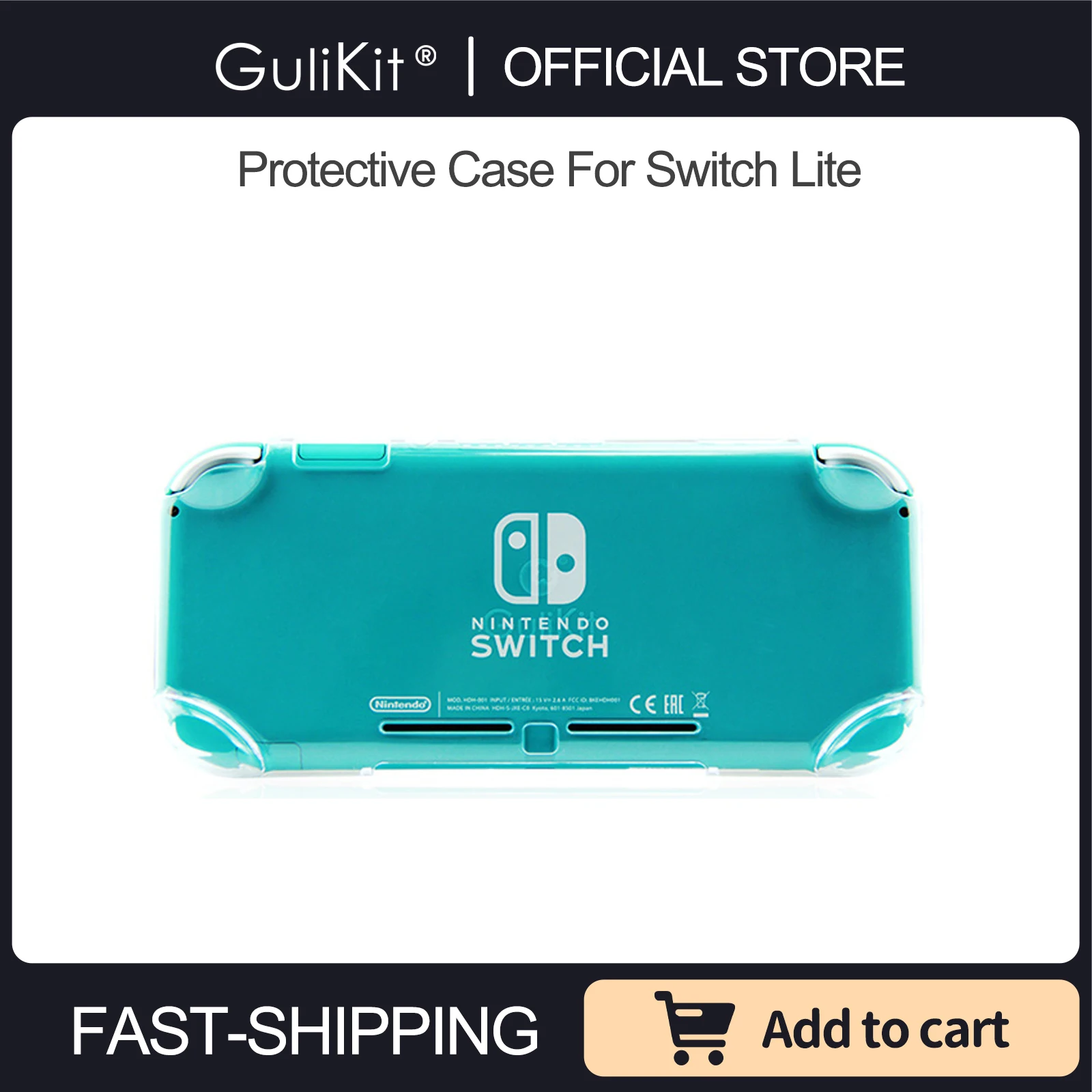 Gulikit  NS16 Crystal Case for Nintendo Switch Lite Soft Silicone  Protective Case  for Switch Lite Handheld Game Console Cover