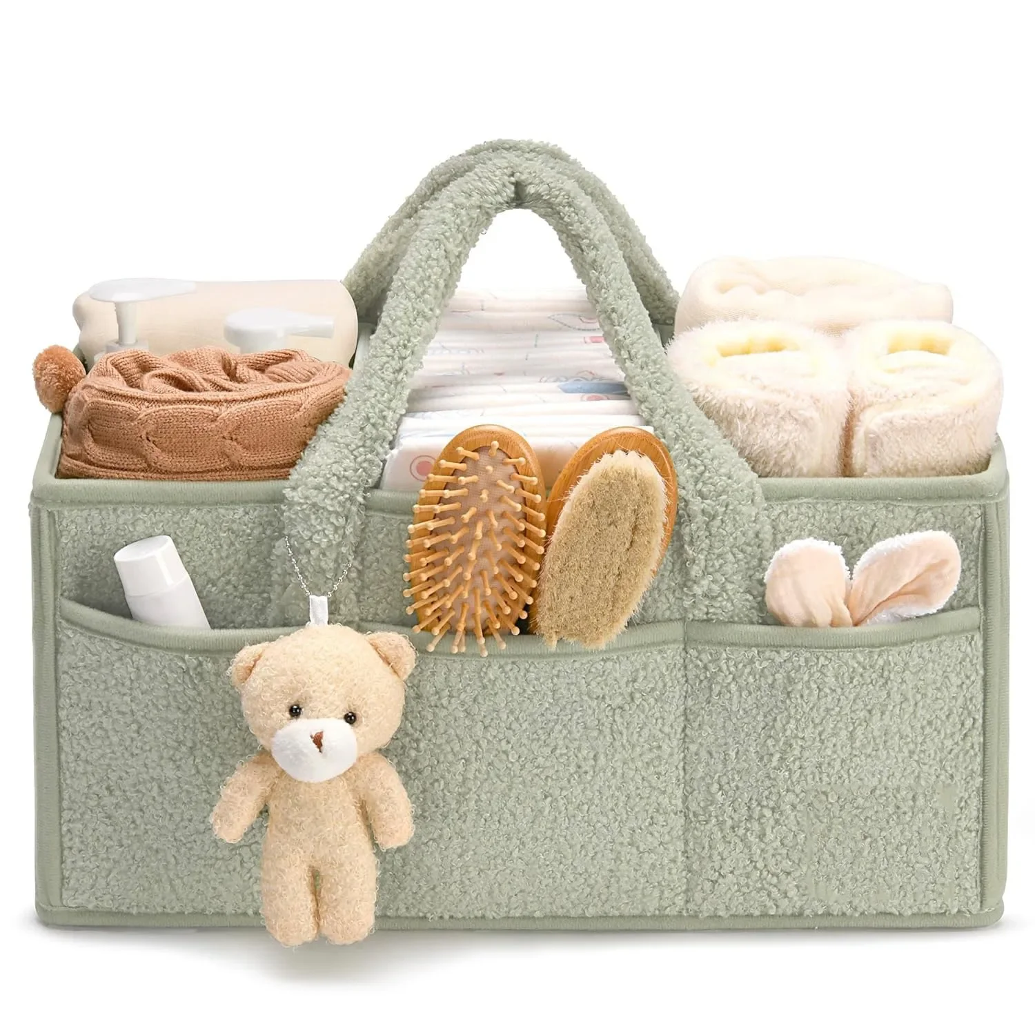 

Baby Stroller Accessories Organizer Mommy Tote Bag Foldable Storage Baby Diaper Hanging Bags Thicken Portable Mom Tote Basket