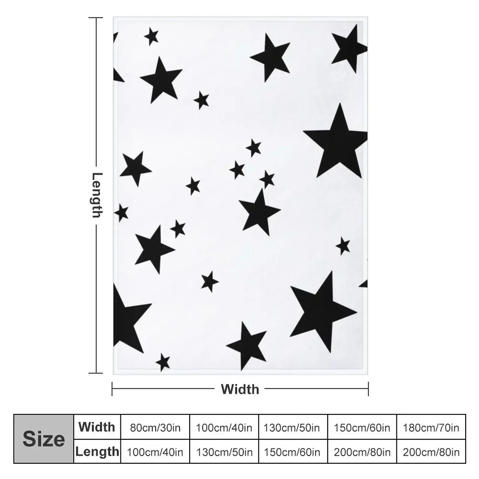 stars black Throw Blanket Hairys Tourist Flannel Fabric Sleeping Bag Blankets