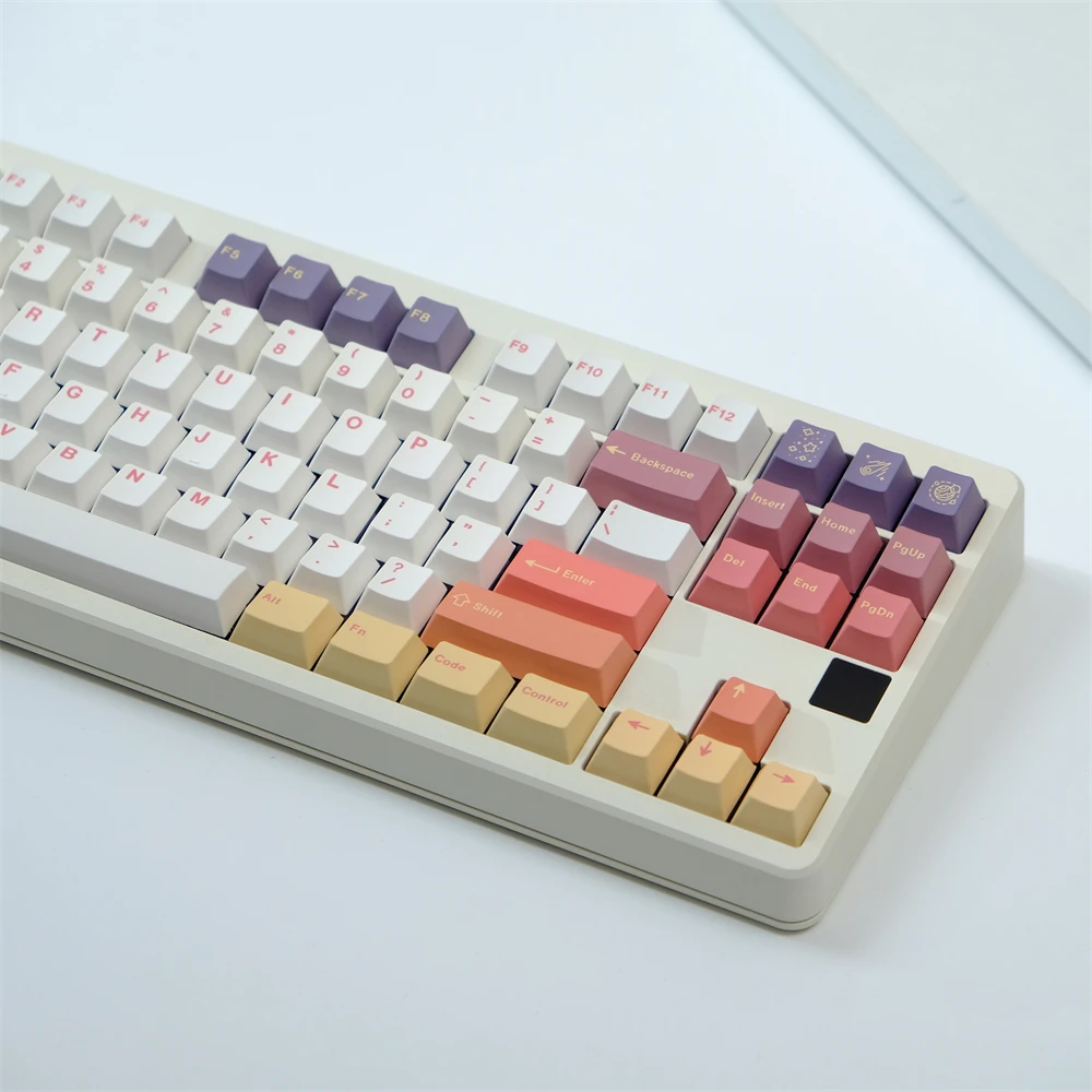 Imagem -04 - Cloud Smoke Pbt Keycaps Five-sided Sublimation Keycaps Apto para Teclado Mecânico Cherry mx Switches 129 Chaves