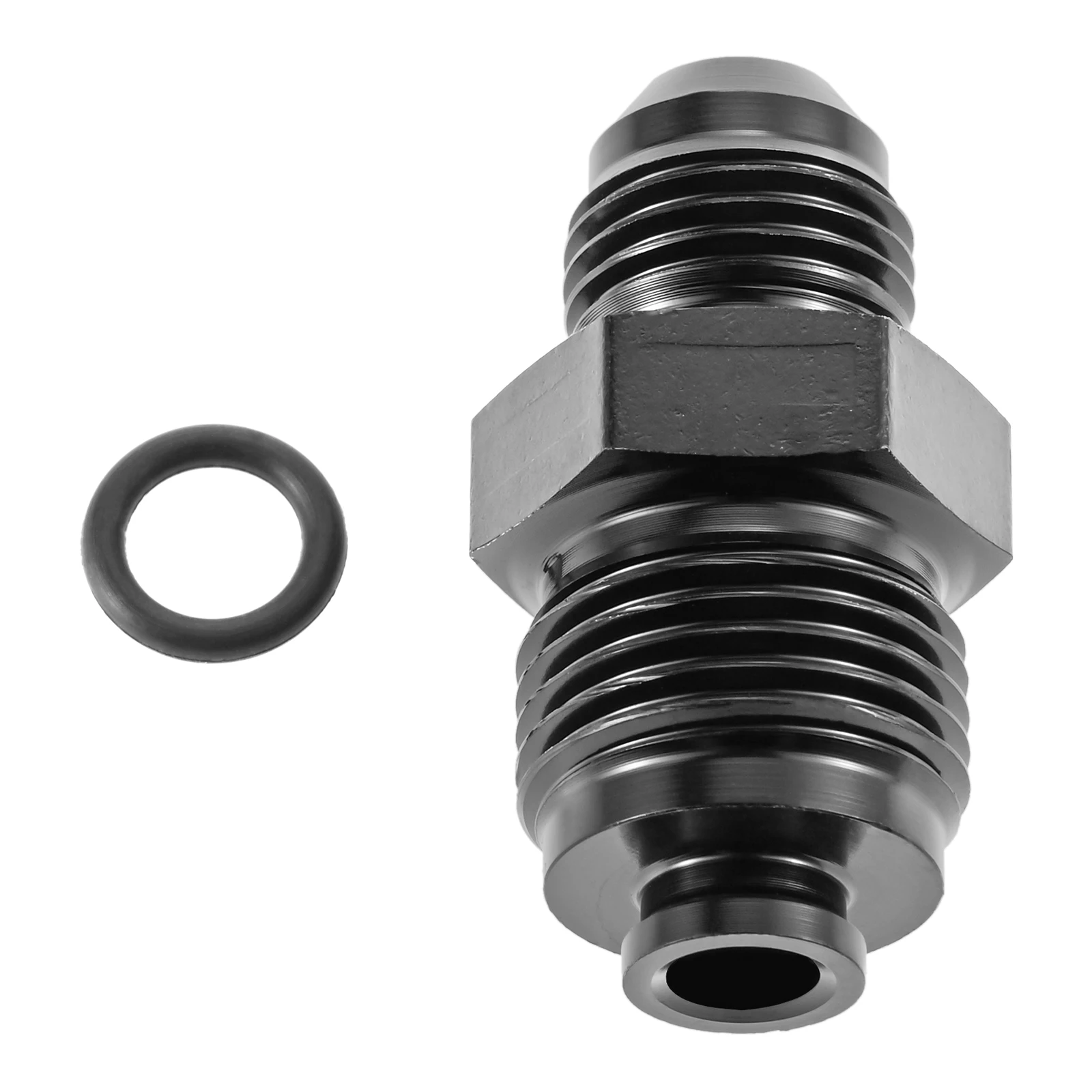6AN męski kielich do M14x1,5 M16x1,5 M18x1,5 O-ring uszczelniający wysokociśnieniowy adapter wspomagania układu kierowniczego złącze aluminiowe czarne 1 szt.