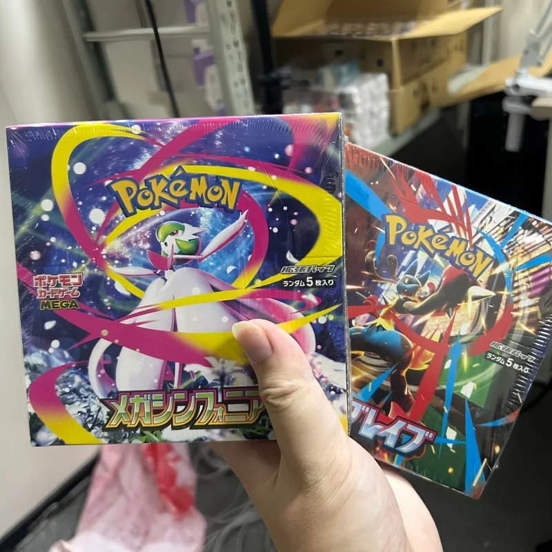 

Подлинная новая распродажа, японская версия Ptcg, серия Pkm Mega, 1st M1l/M1s Lucario Gardevoir, добавка-сюрприз, игрушка в подарок, праздничная карта