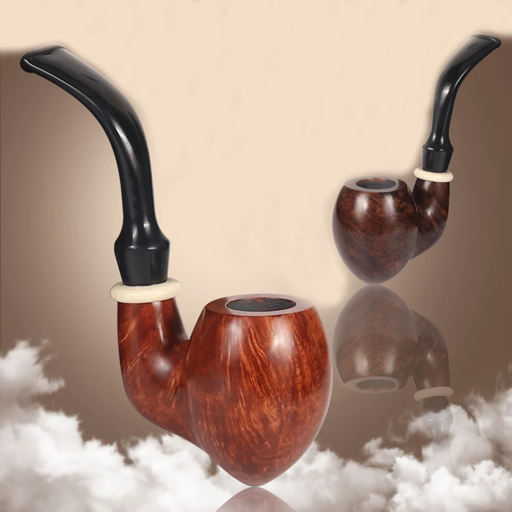 

HUNGARIAN/OOM PAUL hand-carved tobacco pipe Devil's note curved handle pipe Hungarian big curved pipe 3mm pipe channel