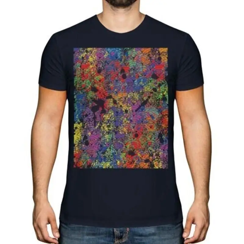 تي شيرت Farbe Splatter Muster Herren Gichenk Wasserfarbe Farbe