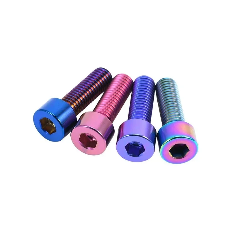2Pcs M5-M8 Titanium Alloy Cup Head Hex Bolt FT/HT Bicycle Drone Aeromodelling Accessories