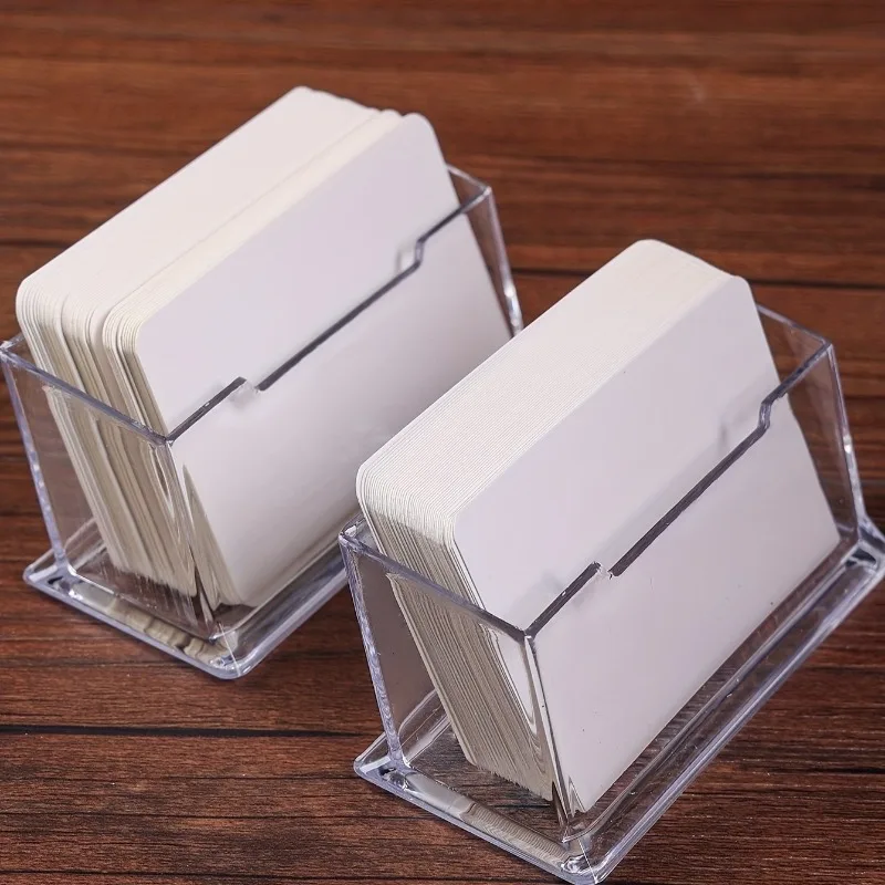 5pcs Fashionable Acrylic Desktop Card Holder - Perfect Creative Storage