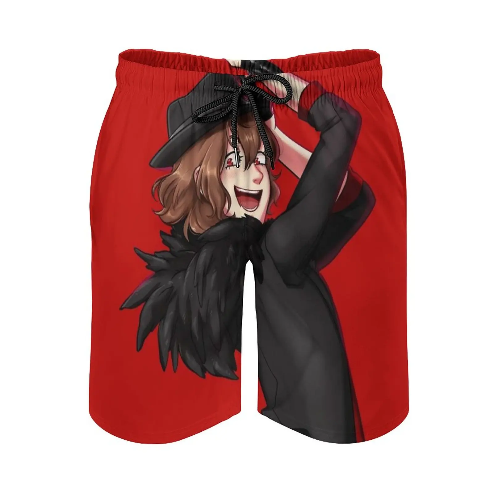 

Dancing Akechi Night Men'S Beach Shorts Swim Trunks With Pockets Mesh Lining Surfing Persona Persona 5 Goro Goro Akechi Dancing