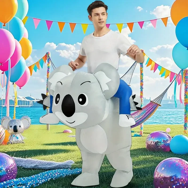 

Inflatable koala costume adult fun cute explosion Halloween dress up riding on koala party dress up event inflatable Halloween