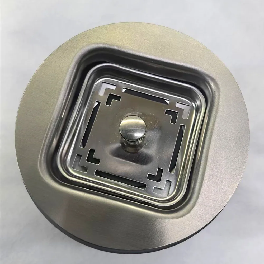 Stainless steel sink sewer with basket filter slag sewer pipe sewer head accessories filter screen
