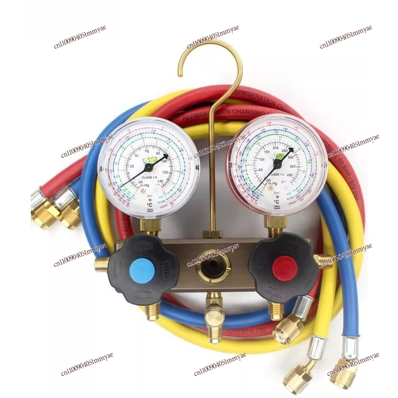 

Air conditioner fluoride meter, refrigerant freon snow pressure measurement double head composite pressure gauge