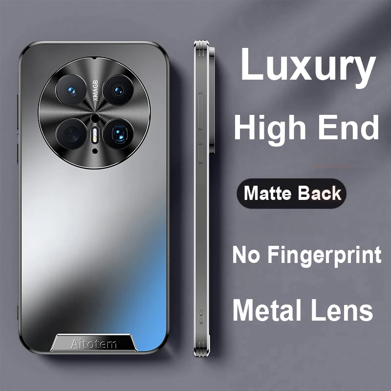 

Metal Lens Protection Phone Case for Huawei Mate 50 70 40 60 30 Pro Silicone Edge Airbag Bumper Shell Matte Back Cover Cases