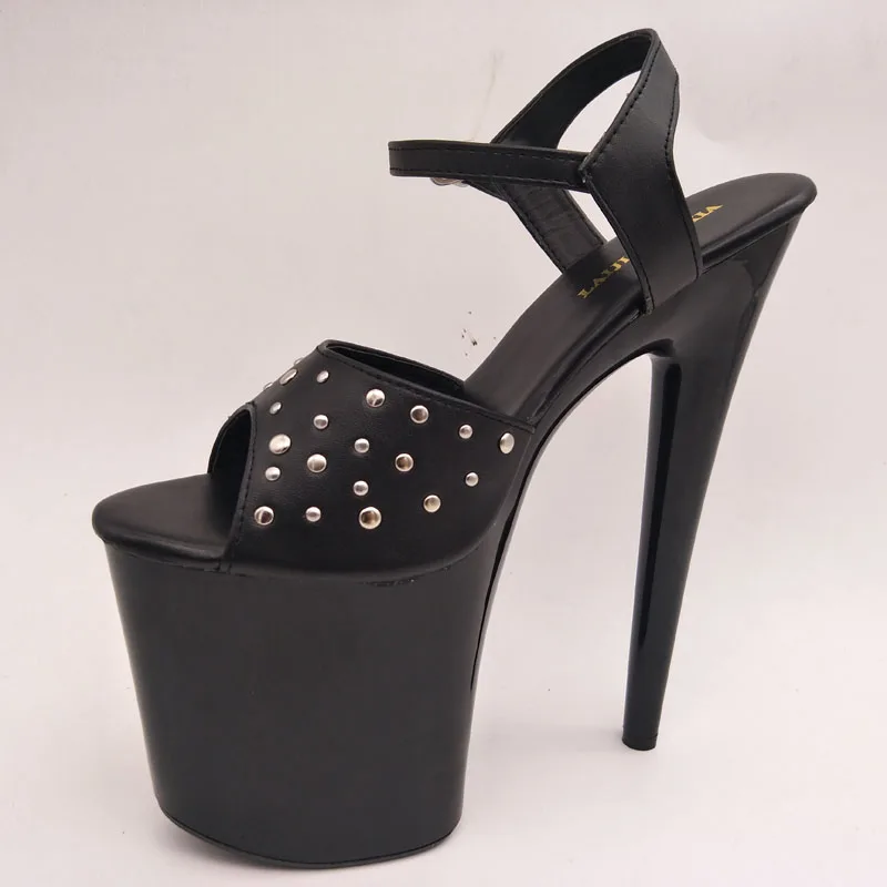 

LAIJIANJINXIA New 20CM/8inches PU Upper Sexy Exotic High Heel Platform Party Women Sandals Pole Dance Shoes E157