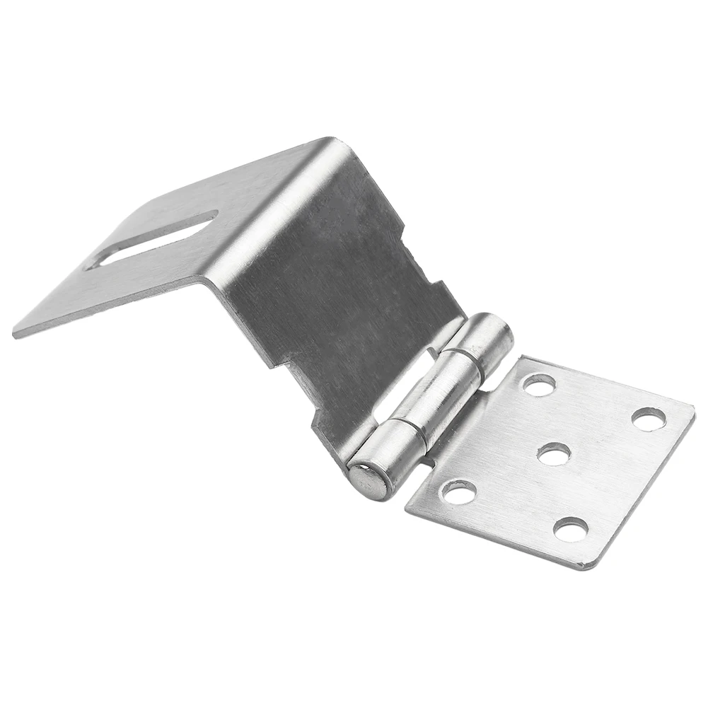 Gate Door Shed Padlock Seamless Base Silver Stainless Steel Thickened And Firm Degrees Latch Lock Hasp And Staple