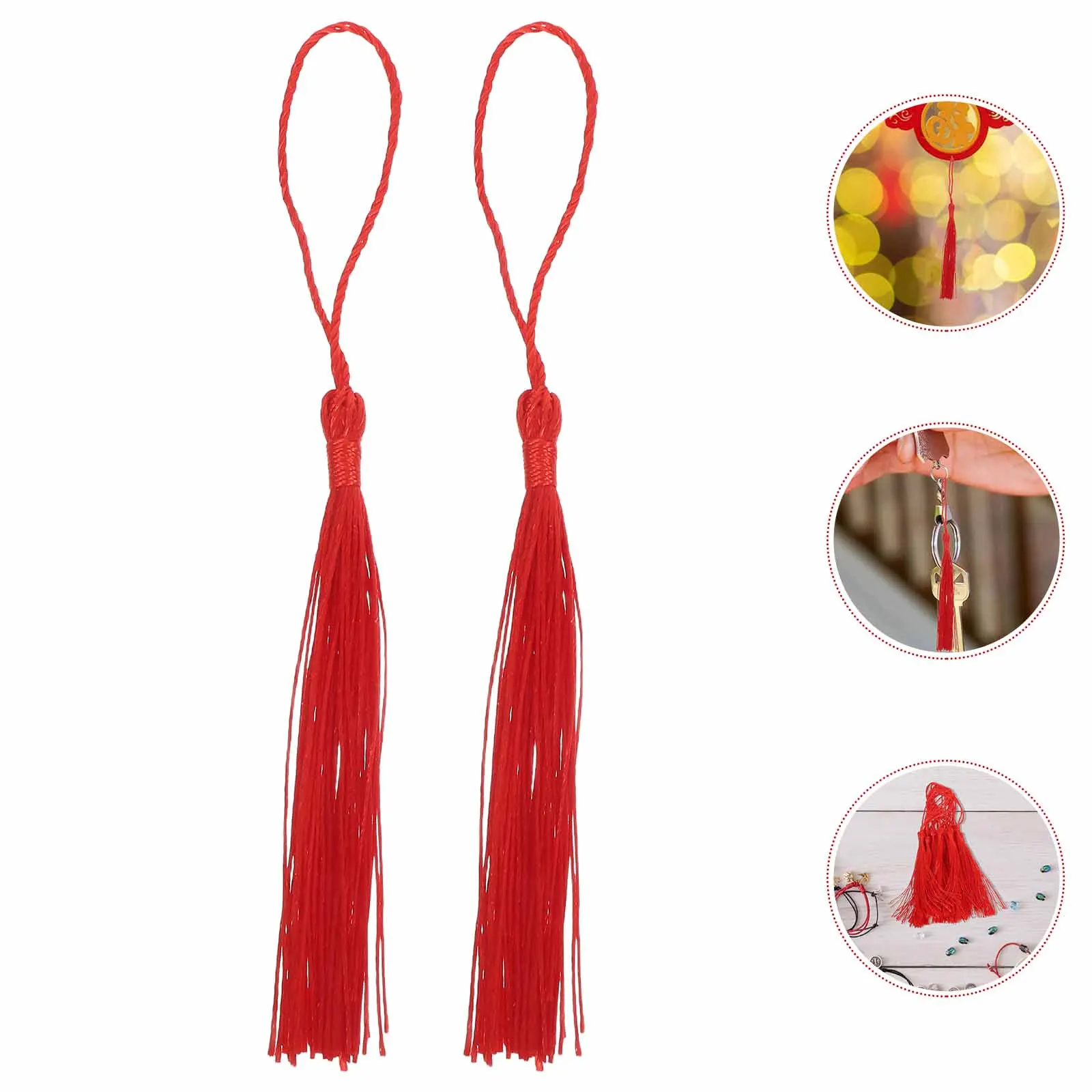 

20pcs Diy Tassels Purple Craft Beads For Jewelry Making Earrings Bracelets Accessories Home Decor Keychain Bag Charm Bookmark