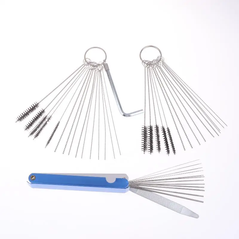 

1 комплект, инструмент для чистки карбюратора, карбоновая грязь, очищающие иглы, щетки для автомобиля, мотоцикла, квадроцикла, сварщика, карбюратор, бензопила