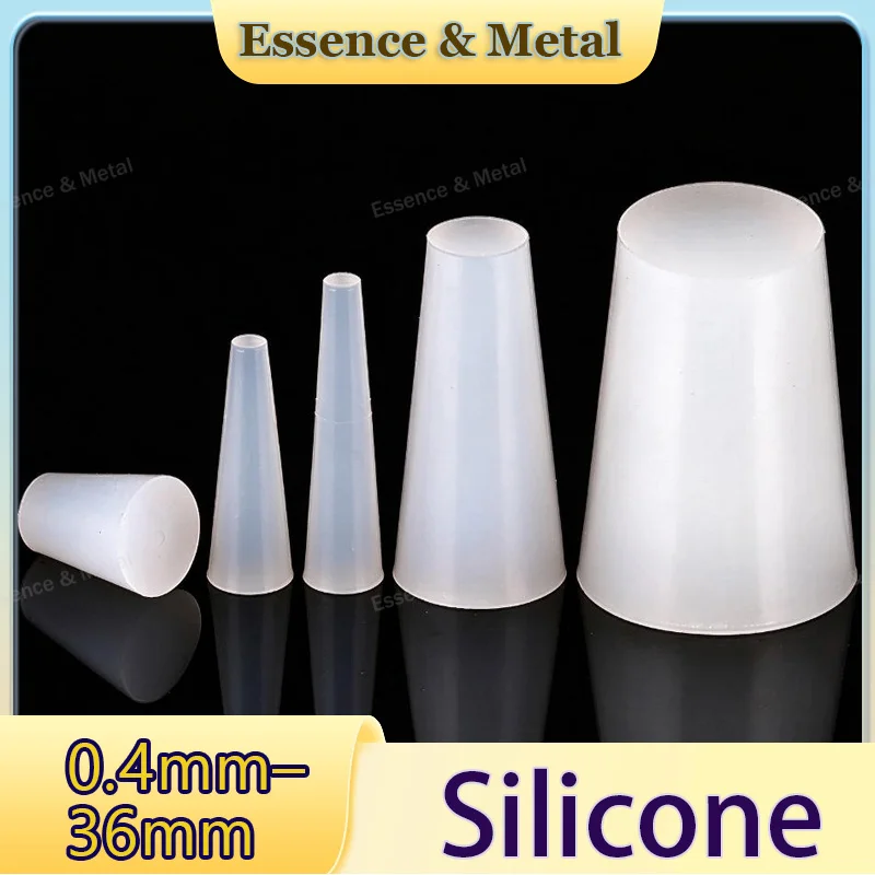 Conical Silicone Rubber Plugs High-Temperature-Resistant Silicone Plugs 0.4–36mm Solid Plugs Suitable for Electroplating/Coating