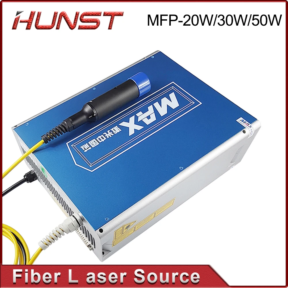 HUNST Max Q-switched Pulse Fiber Laser Source 20W 30W 50W ,1064nm High Quality Laser for DIY Metal Marking and Engraving Machine