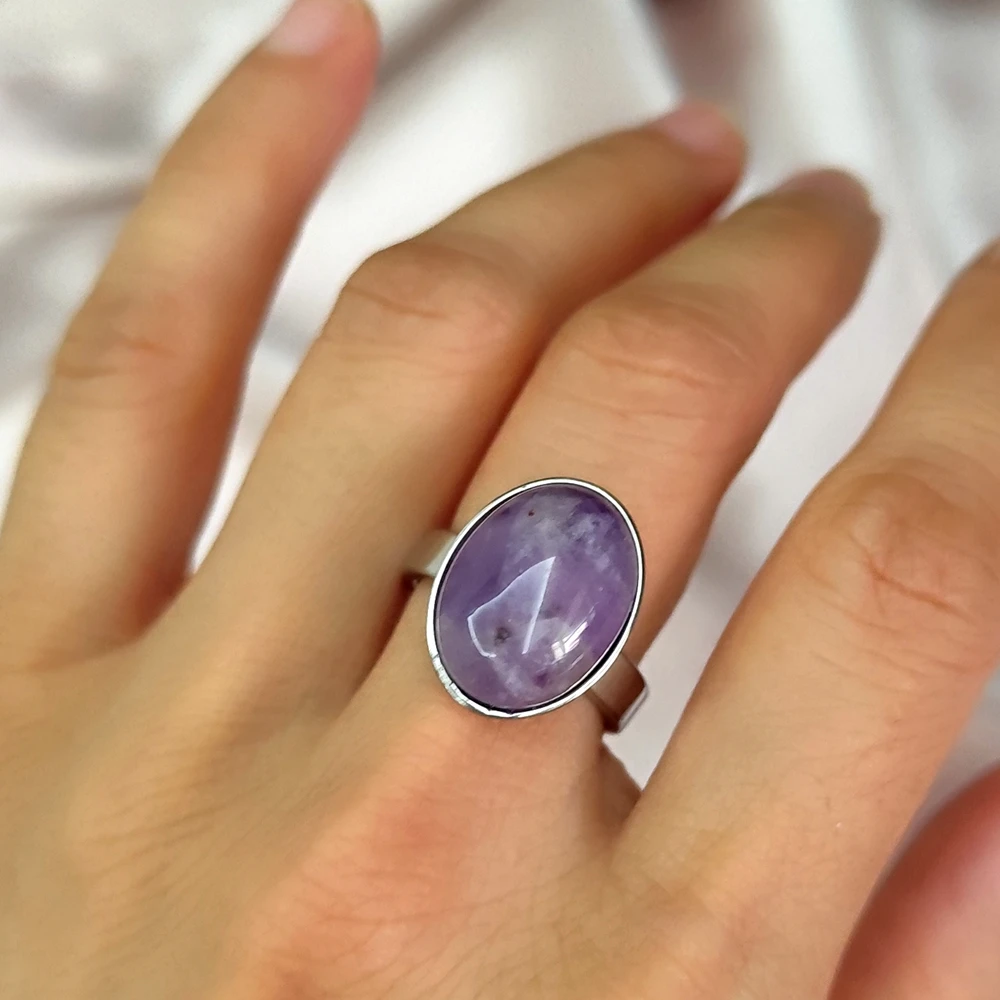 20 Stück fantastische Steinringe für Frauen, ovale Perlen, Großhandelsposten, Vintage-Ring, Party-Geschenk, Kristallschmuck – Detail 18