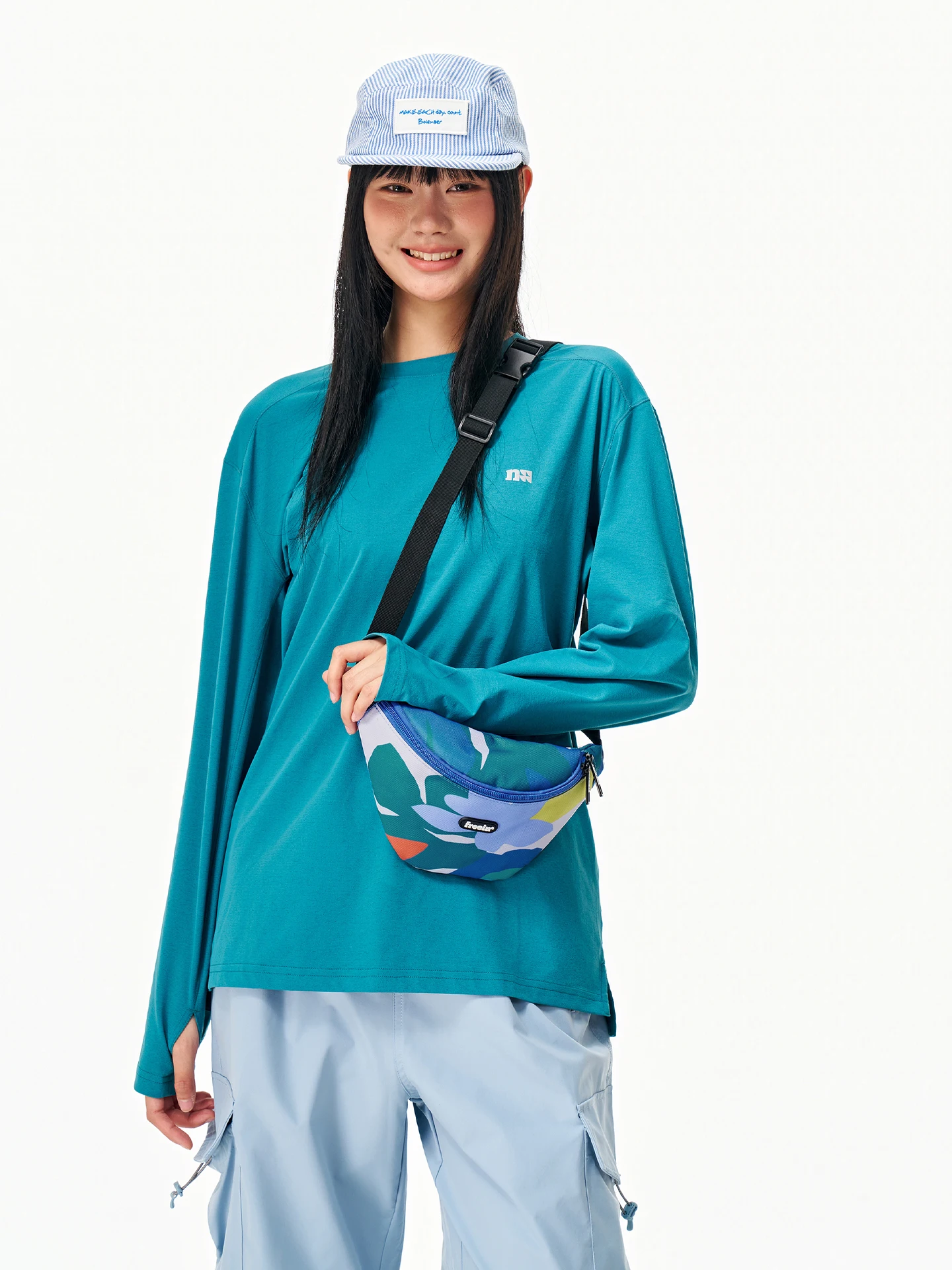 Unisex Printed Crossbody Chest Bag - usage example