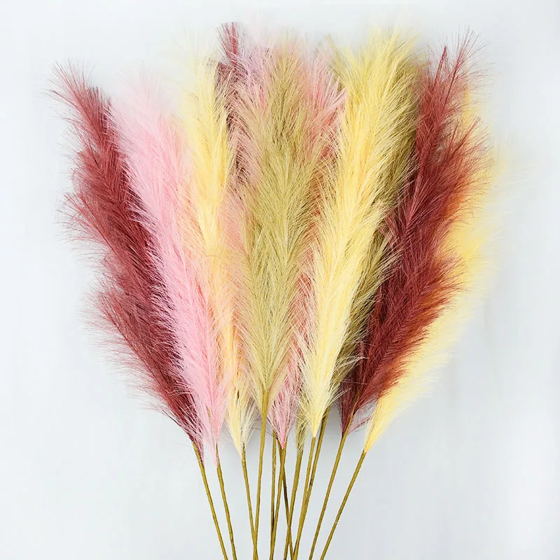 100-120cm Big Silk Pampas Grass Flowers Pantas Artificiales Para Decoracion Simulation Plants for Home Decor Wedding Decoration - view 3