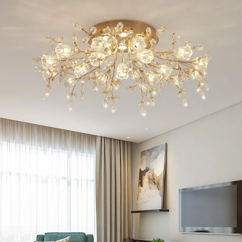 

Modern Crystal Ceiling Lights Led Corridor Lighting Ceiling Lamp For Living room Kitchen Gold Bed Room Light lampara led techo