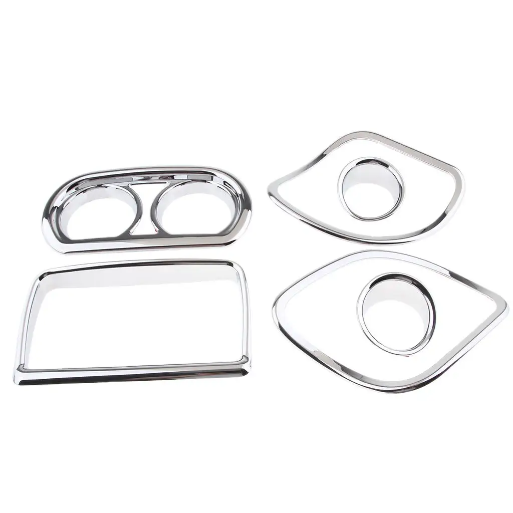 4pcs Motorcycle Chrome Gauge Cover Trim for Touring Electra Street