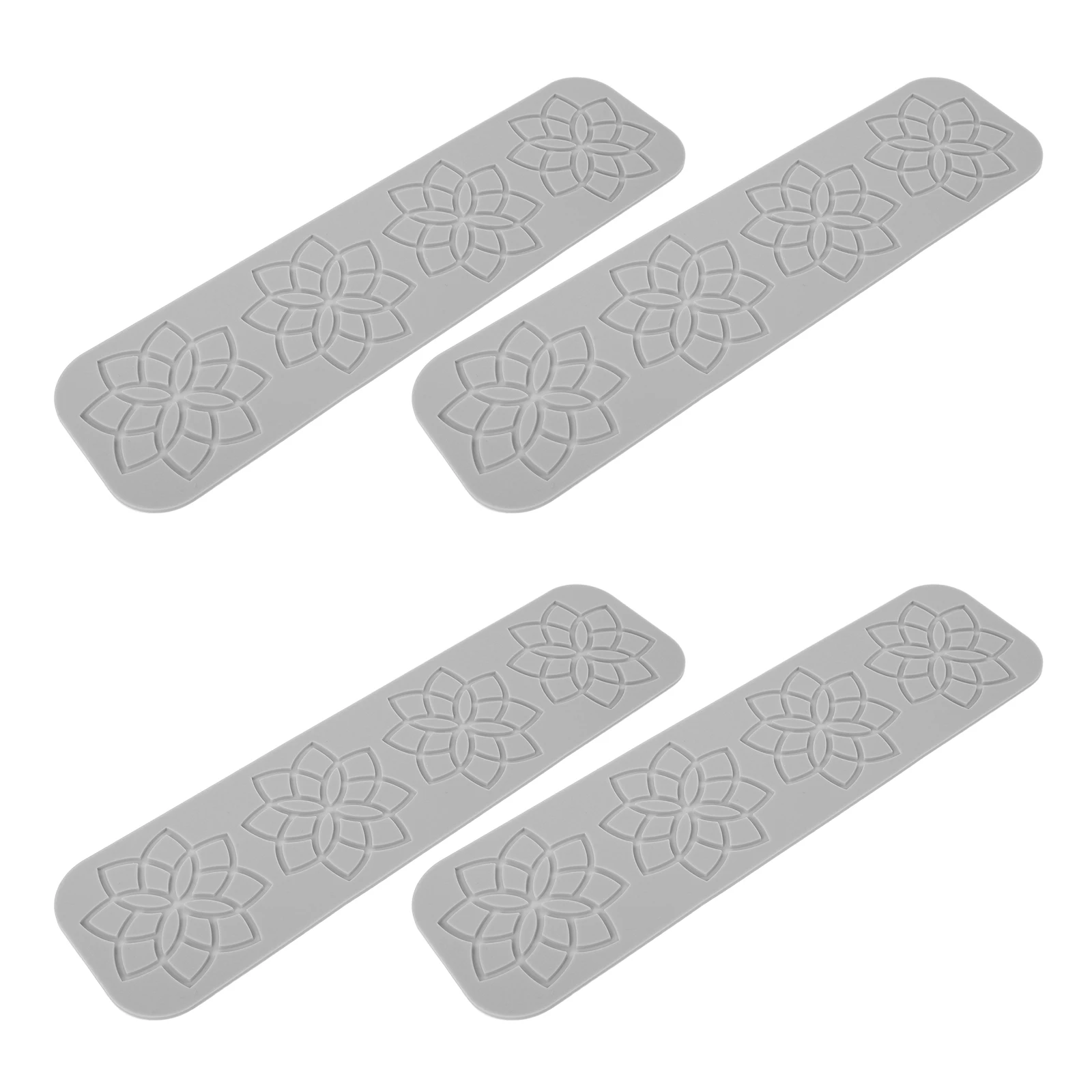 

4 Pcs Silicone Baking Mold Cake Fondant Moulds Shaping Mat Flower Molds Mold/cake