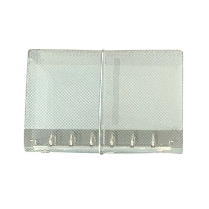 Pastas argolas com faixa elástica capa transparente para notebook