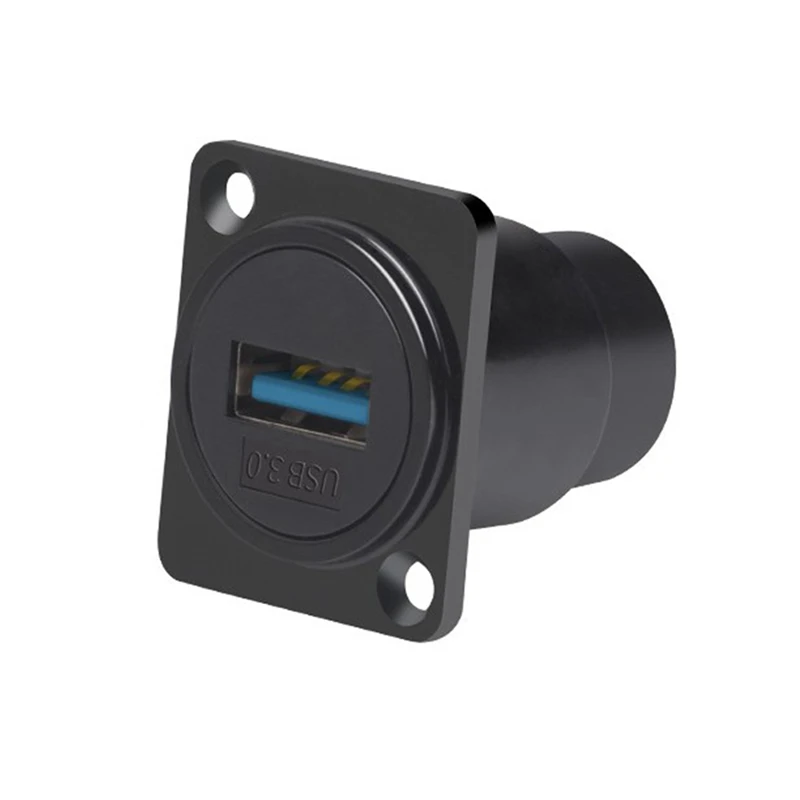 Enchufe USB 3,0 de Metal, conector USB 3,0 hembra a hembra, conector USB 3,0 tipo D, montaje en Panel USB, acoplador de señal sin soldadura