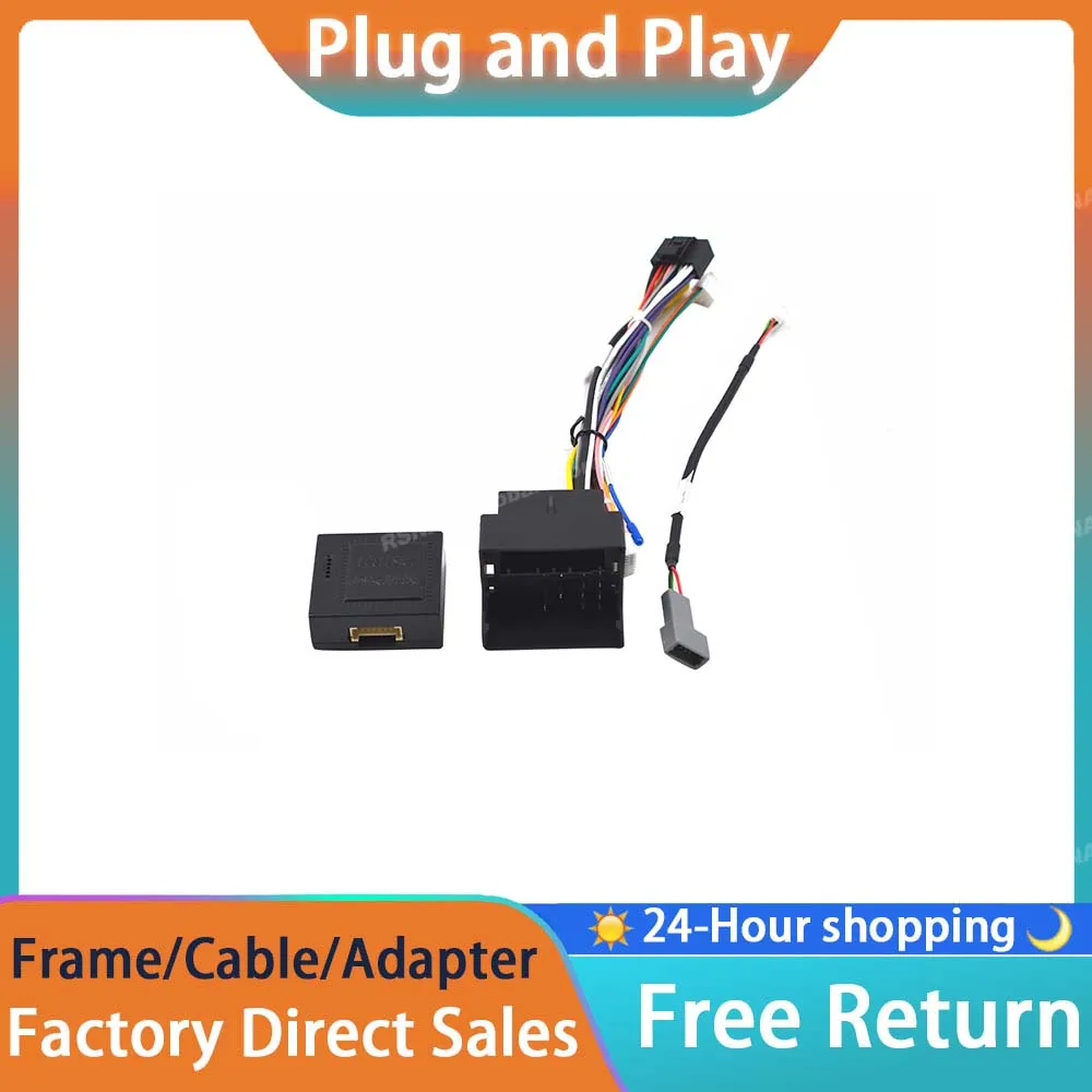 

RSNAVI Car Wiring Harness Android Power Cable Adapter Canbus Box Decoder For Peugeot 301 408 307 308 308s 508 2008 3008