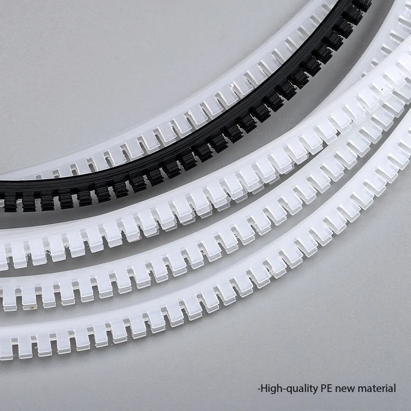 KG Series Serrated Cable Protector Grommet, Flexible Plastic Insulating Wire Sheath Black White For Cabinet Wiring Hole Protecti