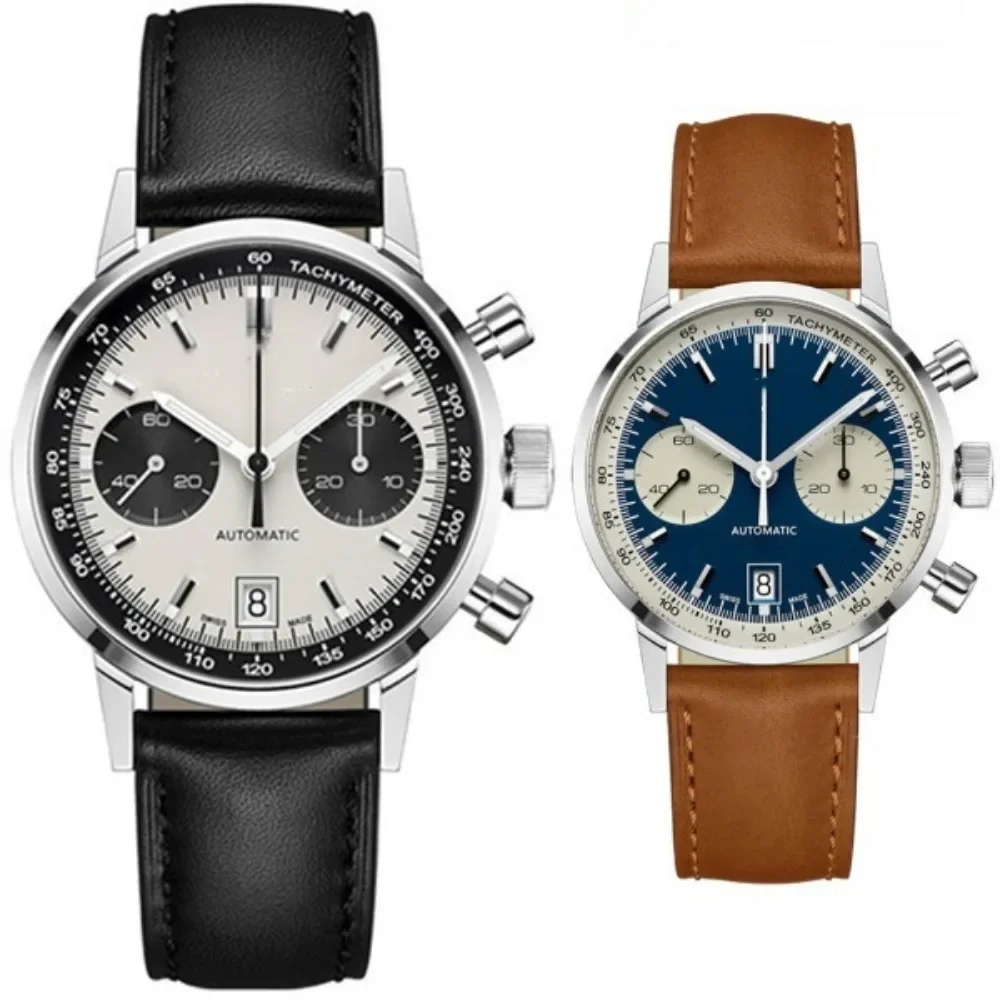 Männer sehen klassische sanfte elegante Chronograph Hamilton Familie Mode Freizeit Business Sport uhr Lederband reloj hombre