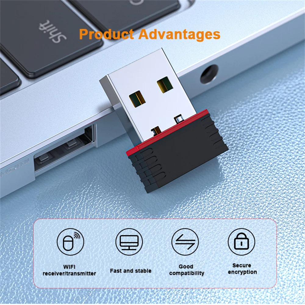 Wireless 2.4G 150M Mini U SB Wifi Network Card Adapter WLAN IEEE802.11n U SB2.0 Wifi Receiver for Tablet PC