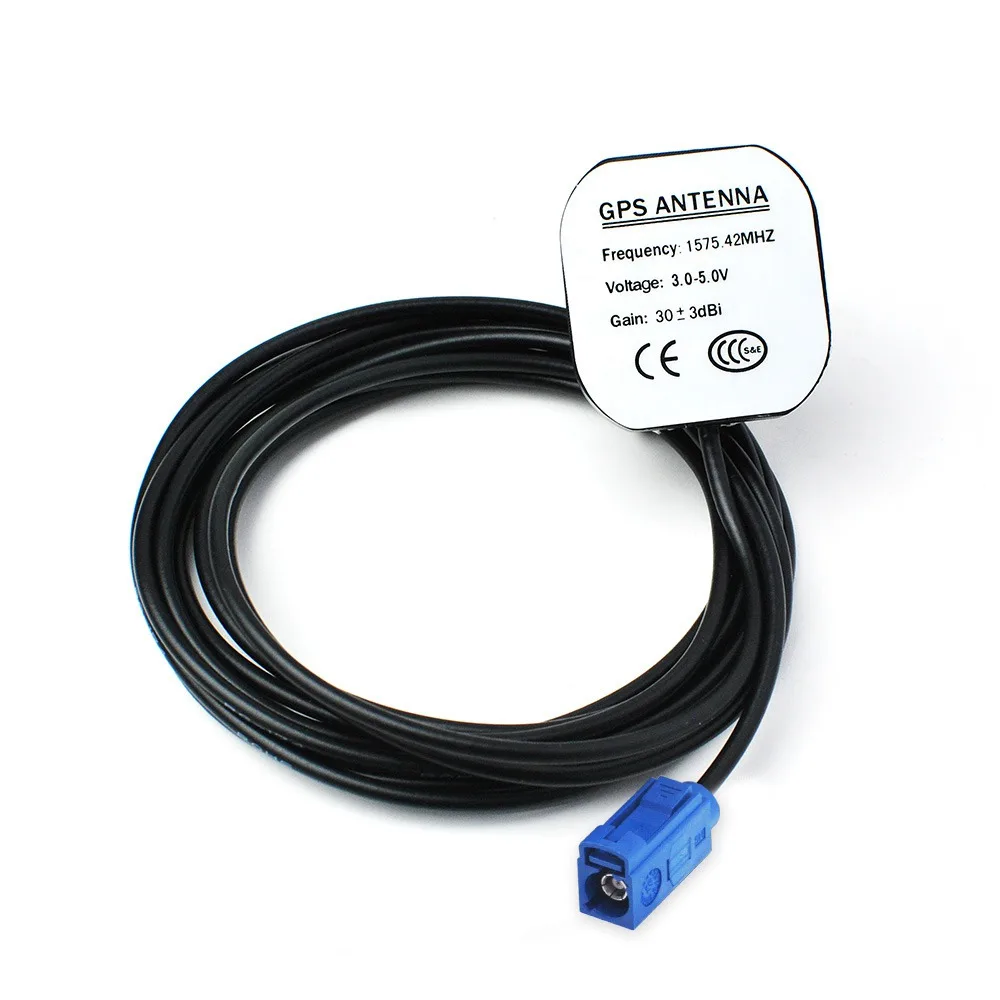Antena de navegação GPS ativa à prova d'água Bingfu Fakra C azul para veículo BMW Audi Merc compatível com vários modelos