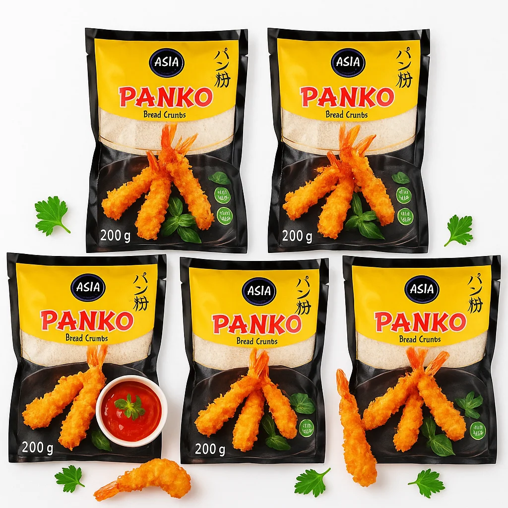 Panko Ottogi Bart Set 5x200g - Panecillos asiáticos crujientes - Perfecto para camarones y pollo - Asia Kitchen