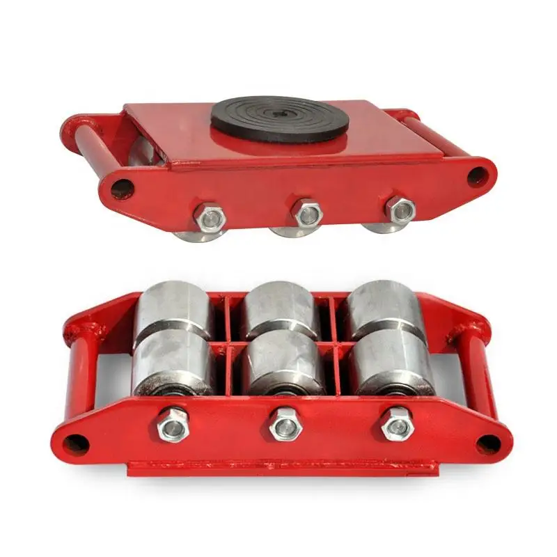 عربة شحن معدات الحركة الصناعية الثقيلة باللون الأصفر أو الأحمر