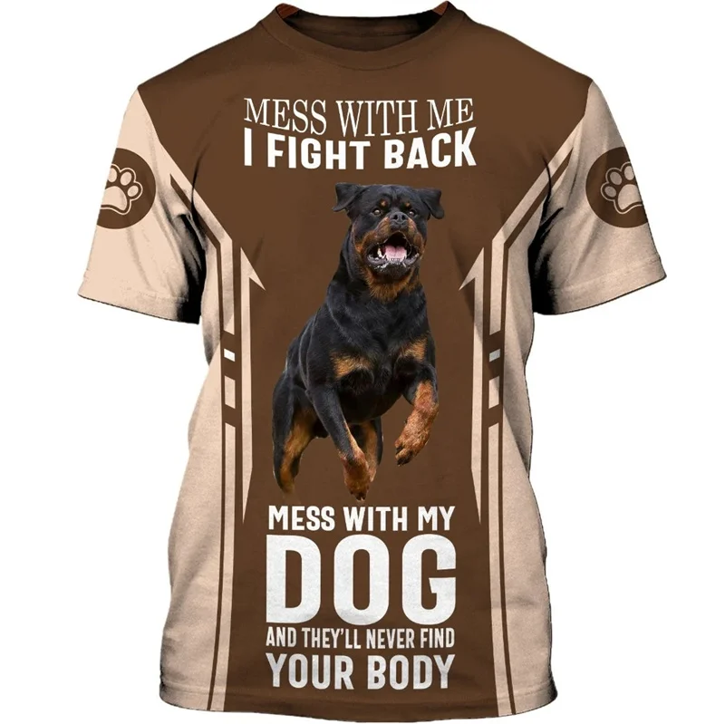 New Pitbull Graphic T Shirt for Men T-shirt 3D Dog Doggy Printed Tops Tee Shirts Womens Clothing O-Neck Funny Kids Short Sleeve