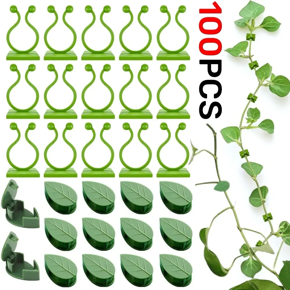 10-100PCS Plant Climbing Wall Fixture Clips Self-Adhesive Invisible Plant Support Garden Vine Climbing Fixture Plant Accessories