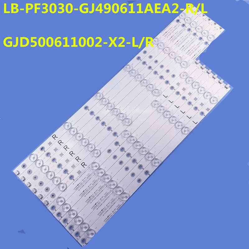 New LED Strip For GJ-2K15-XM-D2P5C1-490-D611-C1-L/R LB-PF3030-GJ490611AEA2-R/L-H For 49HFF5656/T3 49PUH6601/T3 49PUH4900/T3