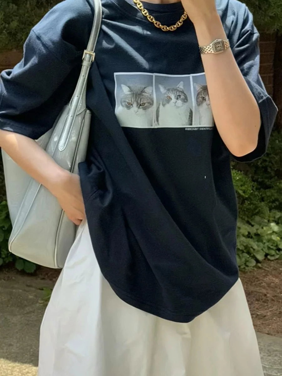 Korean Sle Pure Cotton ort Sve T-irt Women's Simple oulder High End Feeling Ribbon Bit Fem Top Summer irt