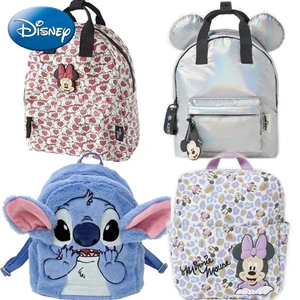 Disney New Mickey Cartoon Fashion Backpack Women's Minnie Canvas School Bag Boys and Girls Fashion Large Capacity Backpack