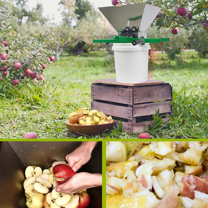 수동 크러셔 포도/사과 분쇄기 가정용 와인 제조 과일 포도 분쇄기 7L 과일 껍질 벗기기 및 분쇄기